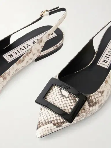 Roger Vivier Gommettine Buckled Snake-effect Leather Slingback Ballet Flats | Thumbnail 5 Roger Vivier Gommettine Buckled Snake-effect Leather Slingback Ballet Flats | Thumbnail 5