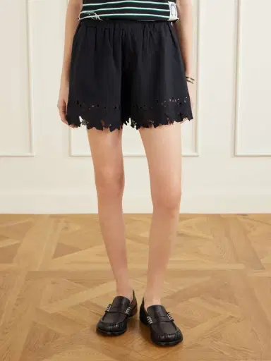 Sea Eleannora Embroidered Cotton And Linen-blend Shorts | Thumbnail 3 Sea Eleannora Embroidered Cotton And Linen-blend Shorts | Thumbnail 3