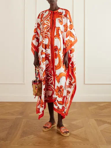 Dolce & Gabbana Maiolica Printed Silk Maxi Dress | Thumbnail 2 Dolce & Gabbana Maiolica Printed Silk Maxi Dress | Thumbnail 2
