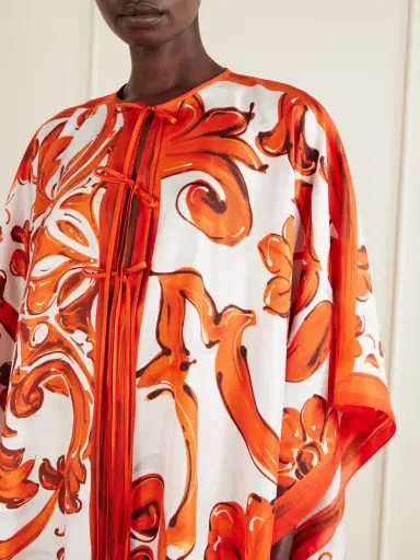 Dolce & Gabbana Maiolica Printed Silk Maxi Dress | Thumbnail 4 Dolce & Gabbana Maiolica Printed Silk Maxi Dress | Thumbnail 4