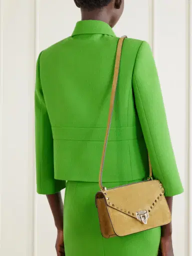Valentino Garavani Rockstud Embellished Suede Shoulder Bag | Thumbnail 2 Valentino Garavani Rockstud Embellished Suede Shoulder Bag | Thumbnail 2