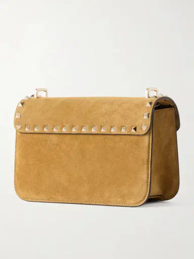 Valentino Garavani Rockstud Embellished Suede Shoulder Bag | Thumbnail 4 Valentino Garavani Rockstud Embellished Suede Shoulder Bag | Thumbnail 4