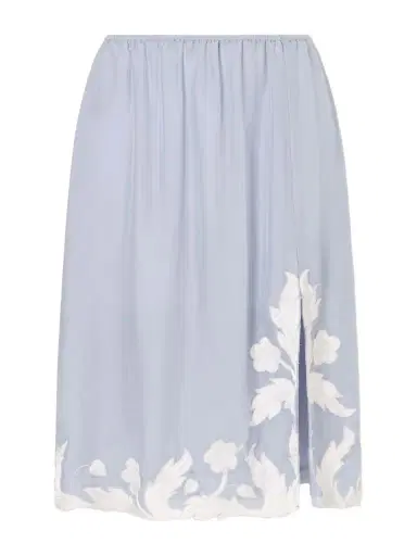 ANNA SUI Embroidered ilk-satin Midi kirt | Thumbnail 1 ANNA SUI Embroidered ilk-satin Midi kirt | Thumbnail 1