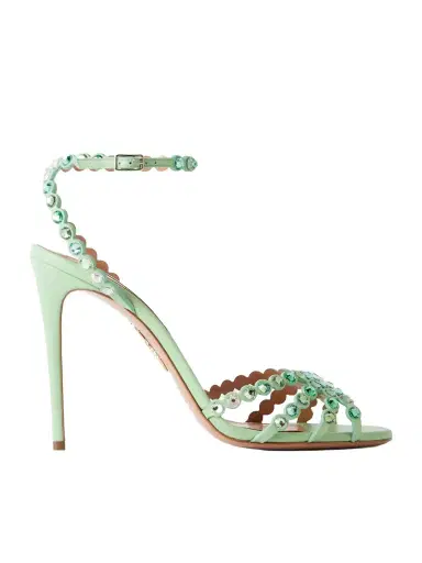 Aquazzura Tequila 105 Embellished Leather Sandals | Thumbnail 1 Aquazzura Tequila 105 Embellished Leather Sandals | Thumbnail 1