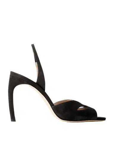 Victoria Beckham Harlow Mask 100 Suede Sandals | Thumbnail 1 Victoria Beckham Harlow Mask 100 Suede Sandals | Thumbnail 1