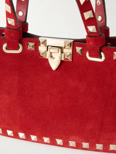 Valentino Garavani Rockstud Mini Embellished Suede Tote | Thumbnail 5 Valentino Garavani Rockstud Mini Embellished Suede Tote | Thumbnail 5