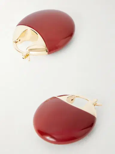 LIÉ STUDIO The Erin Gold-plated And Mookaite Hoop Earrings | Thumbnail 3 LIÉ STUDIO The Erin Gold-plated And Mookaite Hoop Earrings | Thumbnail 3