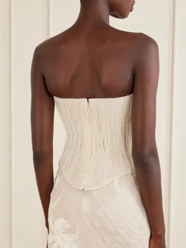 Danielle Frankel Anais Crinkled-organza Bustier Top | Thumbnail 4 Danielle Frankel Anais Crinkled-organza Bustier Top | Thumbnail 4