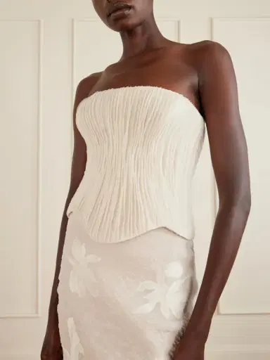 Danielle Frankel Anais Crinkled-organza Bustier Top | Thumbnail 5 Danielle Frankel Anais Crinkled-organza Bustier Top | Thumbnail 5