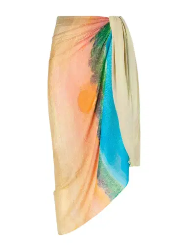 Donde Esteban Formentera Fringed Printed Cotton-blend Pareo | Thumbnail 1 Donde Esteban Formentera Fringed Printed Cotton-blend Pareo | Thumbnail 1