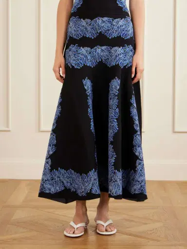Ulla Johnson Alessia Jacquard-knit Midi Skirt | Thumbnail 3 Ulla Johnson Alessia Jacquard-knit Midi Skirt | Thumbnail 3