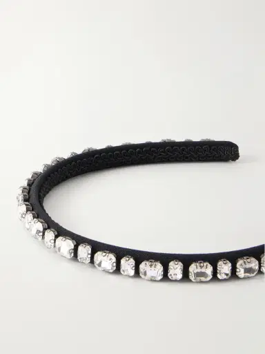 Erdem Narrow Emb Crystal-embellished Woven Headband | Thumbnail 3 Erdem Narrow Emb Crystal-embellished Woven Headband | Thumbnail 3