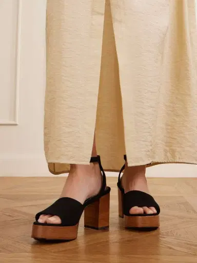 TOTEME 90 Suede Platform Sandals | Thumbnail 4 TOTEME 90 Suede Platform Sandals | Thumbnail 4
