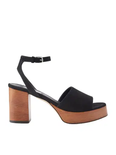 TOTEME 90 Suede Platform Sandals | Thumbnail 1 TOTEME 90 Suede Platform Sandals | Thumbnail 1