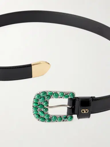 Valentino Garavani Vlogo Embellished Leather Belt | Thumbnail 3 Valentino Garavani Vlogo Embellished Leather Belt | Thumbnail 3