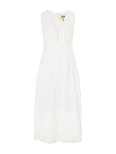 Farm Rio Floral-embroidered Linen Midi Dress | Thumbnail 1 Farm Rio Floral-embroidered Linen Midi Dress | Thumbnail 1