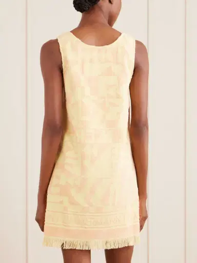 Zimmermann Solstice Logo-jacquard Fringed Cotton-terry Mini Dress | Thumbnail 3 Zimmermann Solstice Logo-jacquard Fringed Cotton-terry Mini Dress | Thumbnail 3