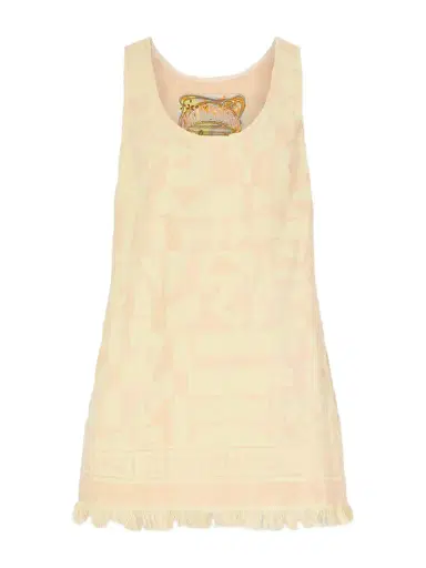 Zimmermann Solstice Logo-jacquard Fringed Cotton-terry Mini Dress | Thumbnail 1 Zimmermann Solstice Logo-jacquard Fringed Cotton-terry Mini Dress | Thumbnail 1