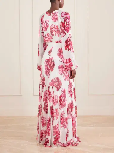 Rebecca Vallance Damask Rose Embellished Tiered Floral-print Georgette Maxi Dress | Thumbnail 3 Rebecca Vallance Damask Rose Embellished Tiered Floral-print Georgette Maxi Dress | Thumbnail 3