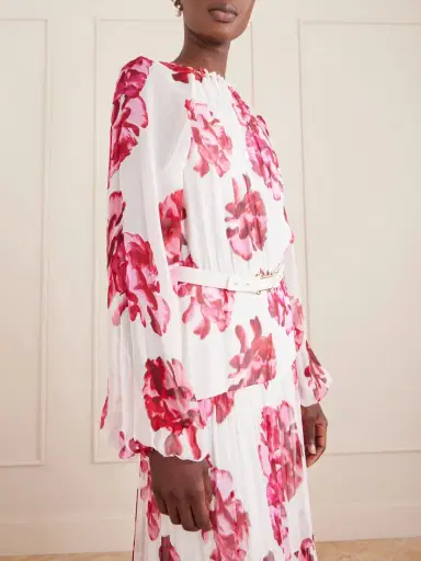 Rebecca Vallance Damask Rose Embellished Tiered Floral-print Georgette Maxi Dress | Thumbnail 4 Rebecca Vallance Damask Rose Embellished Tiered Floral-print Georgette Maxi Dress | Thumbnail 4