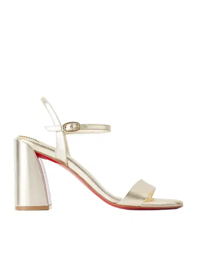 Christian Louboutin Jane 85 Metallic Leather Sandals | Thumbnail 1 Christian Louboutin Jane 85 Metallic Leather Sandals | Thumbnail 1
