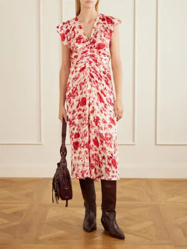 Isabel Marant Lyndsay Floral-print Chiffon Midi Dress | Thumbnail 2 Isabel Marant Lyndsay Floral-print Chiffon Midi Dress | Thumbnail 2