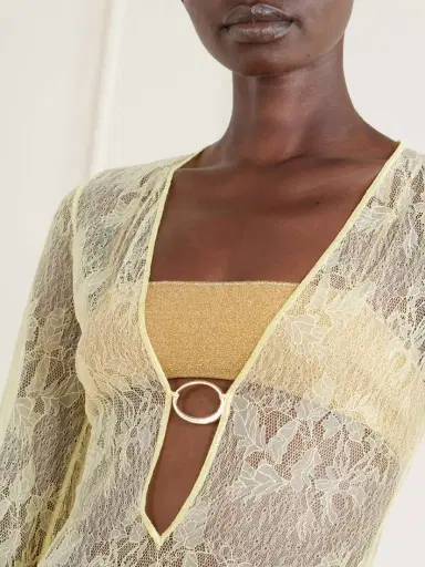 Oséree Lace O Metallic Kaftan | Thumbnail 4 Oséree Lace O Metallic Kaftan | Thumbnail 4