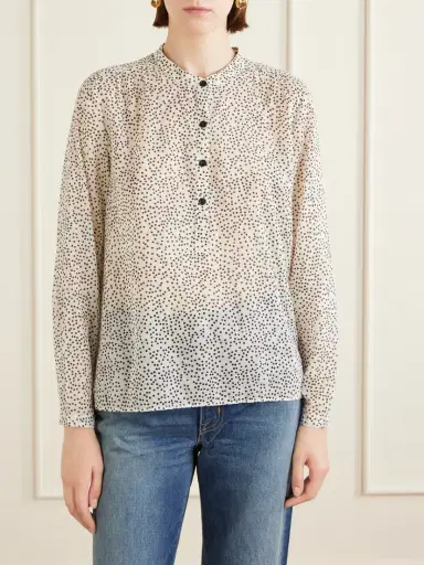 Marant Étoile Maria Polka-dot Organic Cotton-voile Blouse | Thumbnail 3 Marant Étoile Maria Polka-dot Organic Cotton-voile Blouse | Thumbnail 3
