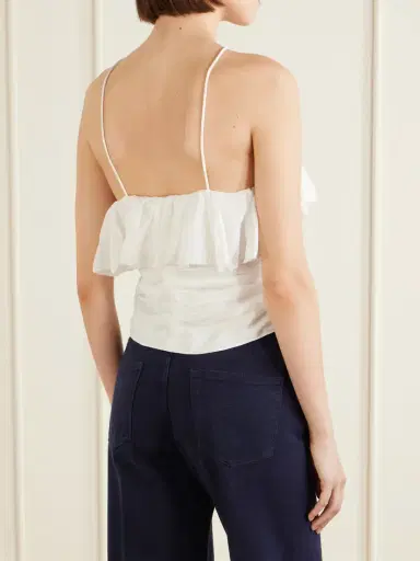 Marant Étoile Djimia Ruffled Cotton-blend Tank | Thumbnail 3 Marant Étoile Djimia Ruffled Cotton-blend Tank | Thumbnail 3