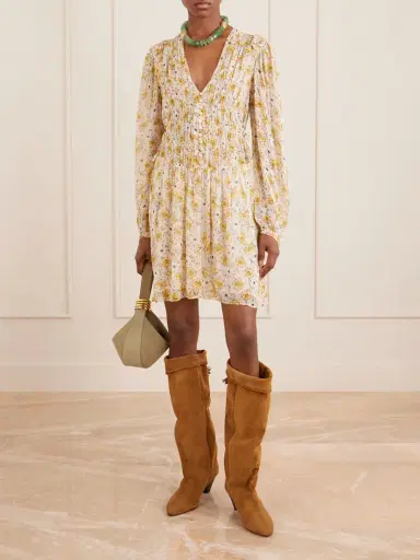 Marant Étoile Florel Floral-print Crêpe De Chine Mini Dress | Thumbnail 2 Marant Étoile Florel Floral-print Crêpe De Chine Mini Dress | Thumbnail 2
