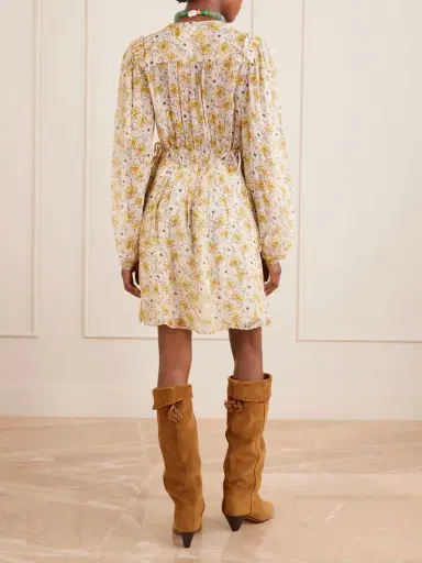 Marant Étoile Florel Floral-print Crêpe De Chine Mini Dress | Thumbnail 3 Marant Étoile Florel Floral-print Crêpe De Chine Mini Dress | Thumbnail 3