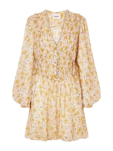 Marant Étoile Florel Floral-print Crêpe De Chine Mini Dress | Thumbnail 1 Marant Étoile Florel Floral-print Crêpe De Chine Mini Dress | Thumbnail 1