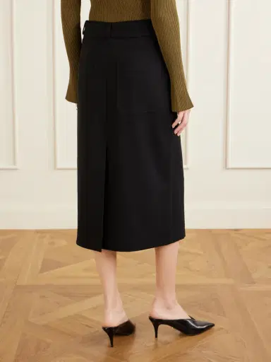 Proenza Schouler Carine Belted Crepe De Chine Midi Skirt | Thumbnail 4 Proenza Schouler Carine Belted Crepe De Chine Midi Skirt | Thumbnail 4