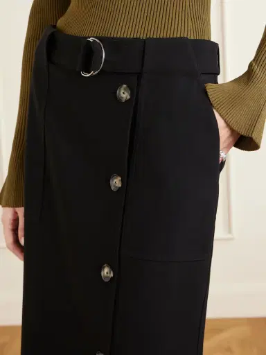Proenza Schouler Carine Belted Crepe De Chine Midi Skirt | Thumbnail 5 Proenza Schouler Carine Belted Crepe De Chine Midi Skirt | Thumbnail 5