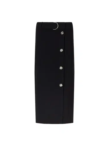Proenza Schouler Carine Belted Crepe De Chine Midi Skirt | Thumbnail 1 Proenza Schouler Carine Belted Crepe De Chine Midi Skirt | Thumbnail 1