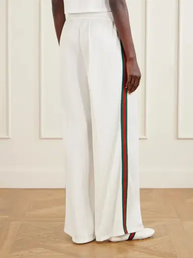 Gucci Striped Ribbed-jersey Wide-leg Pants | Thumbnail 3 Gucci Striped Ribbed-jersey Wide-leg Pants | Thumbnail 3