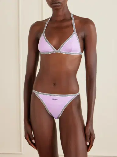 Versace Greca-embroidered Bikini Briefs | Thumbnail 2 Versace Greca-embroidered Bikini Briefs | Thumbnail 2