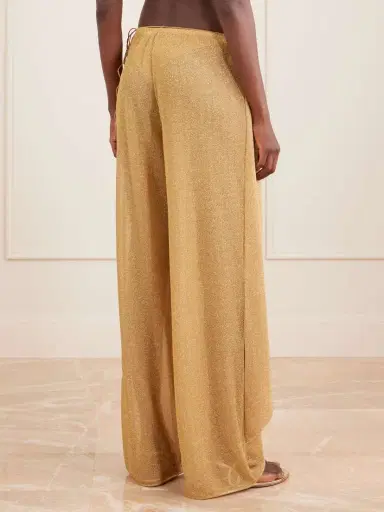 Oséree Lumiere Embellished Lurex Wide-leg Pareo Pants | Thumbnail 3 Oséree Lumiere Embellished Lurex Wide-leg Pareo Pants | Thumbnail 3