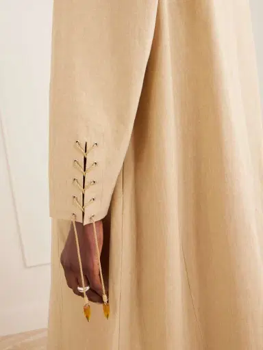 Tory Burch Lace-up Linen-blend Kaftan | Thumbnail 5 Tory Burch Lace-up Linen-blend Kaftan | Thumbnail 5