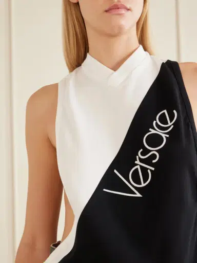 Versace Logo-intarsia Stretch Cotton-jersey Tank | Thumbnail 5 Versace Logo-intarsia Stretch Cotton-jersey Tank | Thumbnail 5