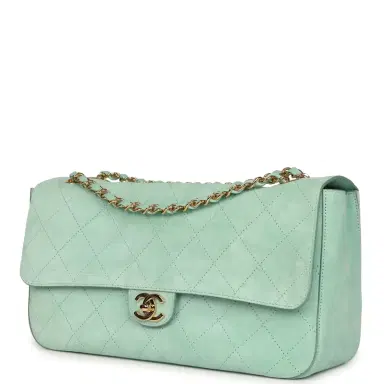 Chanel Chanel Maxi "Souplissimo" Small Flap Bag Green Beige Suede Gold Hardware | Thumbnail 5 Chanel Chanel Maxi "Souplissimo" Small Flap Bag Green Beige Suede Gold Hardware | Thumbnail 5