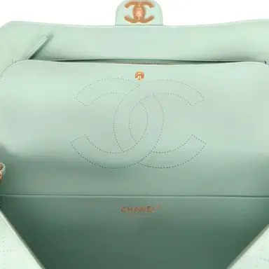 Chanel Chanel Maxi "Souplissimo" Small Flap Bag Green Beige Suede Gold Hardware | Thumbnail 9 Chanel Chanel Maxi "Souplissimo" Small Flap Bag Green Beige Suede Gold Hardware | Thumbnail 9
