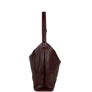 Chanel Chanel Maxi Hobo Shoulder Bag Dark Burgundy Lambskin Light Gold Hardware | Thumbnail 3 Chanel Chanel Maxi Hobo Shoulder Bag Dark Burgundy Lambskin Light Gold Hardware | Thumbnail 3