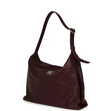 Chanel Chanel Maxi Hobo Shoulder Bag Dark Burgundy Lambskin Light Gold Hardware | Thumbnail 5 Chanel Chanel Maxi Hobo Shoulder Bag Dark Burgundy Lambskin Light Gold Hardware | Thumbnail 5