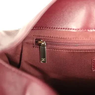 Chanel Chanel Maxi Hobo Shoulder Bag Dark Burgundy Lambskin Light Gold Hardware | Thumbnail 9 Chanel Chanel Maxi Hobo Shoulder Bag Dark Burgundy Lambskin Light Gold Hardware | Thumbnail 9