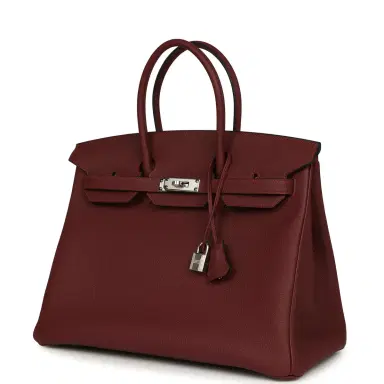 HERMÈS Hermes Birkin 35 Rouge H Togo Palladium Hardware | Thumbnail 5 HERMÈS Hermes Birkin 35 Rouge H Togo Palladium Hardware | Thumbnail 5