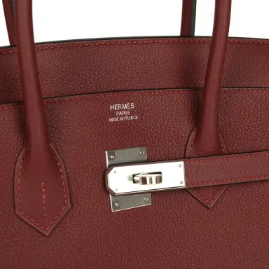 HERMÈS Hermes Birkin 35 Rouge H Togo Palladium Hardware | Thumbnail 7 HERMÈS Hermes Birkin 35 Rouge H Togo Palladium Hardware | Thumbnail 7