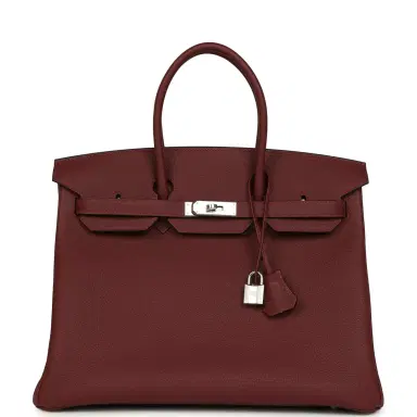 HERMÈS Hermes Birkin 35 Rouge H Togo Palladium Hardware | Thumbnail 1 HERMÈS Hermes Birkin 35 Rouge H Togo Palladium Hardware | Thumbnail 1
