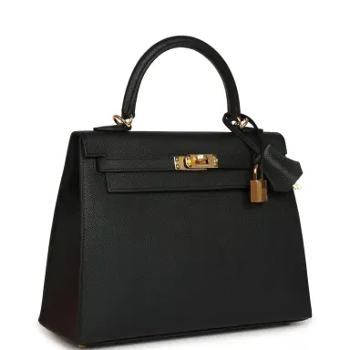 HERMÈS Hermes Kelly Sellier 25 Black Epsom Gold Hardware | Thumbnail 2 HERMÈS Hermes Kelly Sellier 25 Black Epsom Gold Hardware | Thumbnail 2