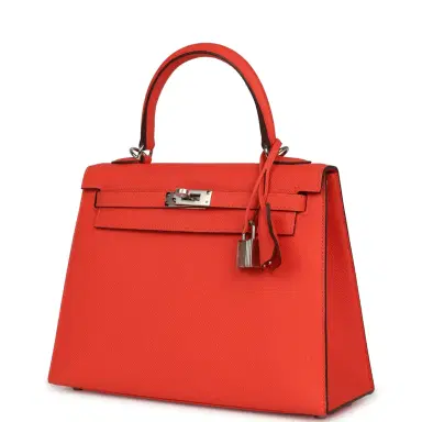HERMÈS Hermes Kelly Sellier 25 Rose Texas Epsom Palladium Hardware | Thumbnail 5 HERMÈS Hermes Kelly Sellier 25 Rose Texas Epsom Palladium Hardware | Thumbnail 5